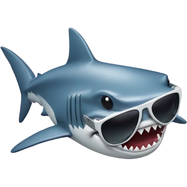 shark with sunglasses emoji