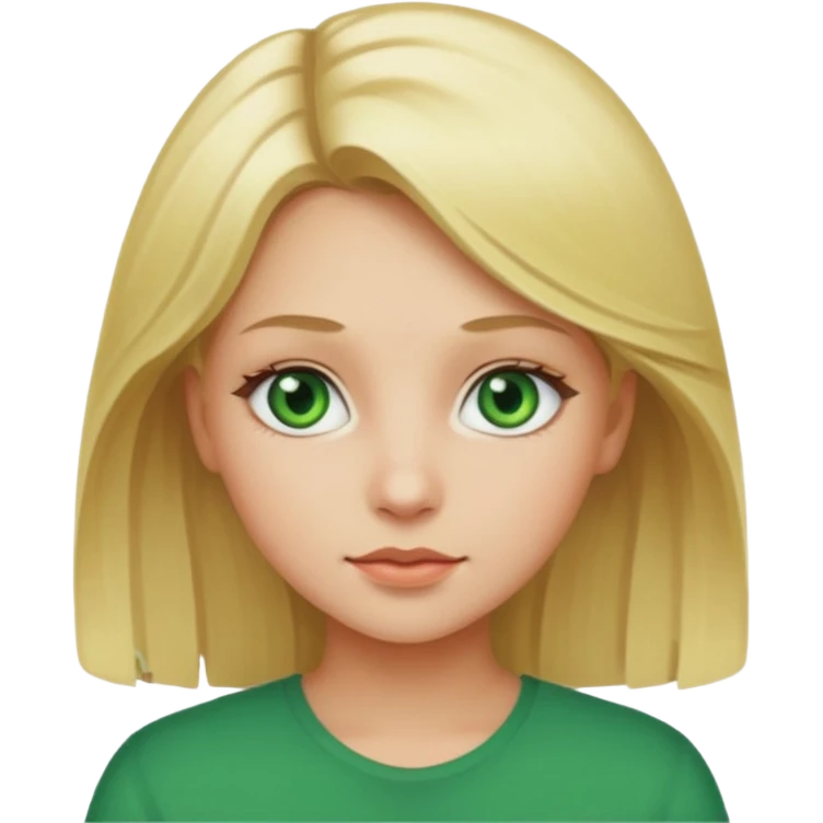 Girl blonde Green eyes emoji