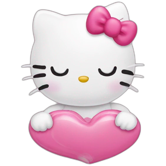 Hello Kitty bisous emoji