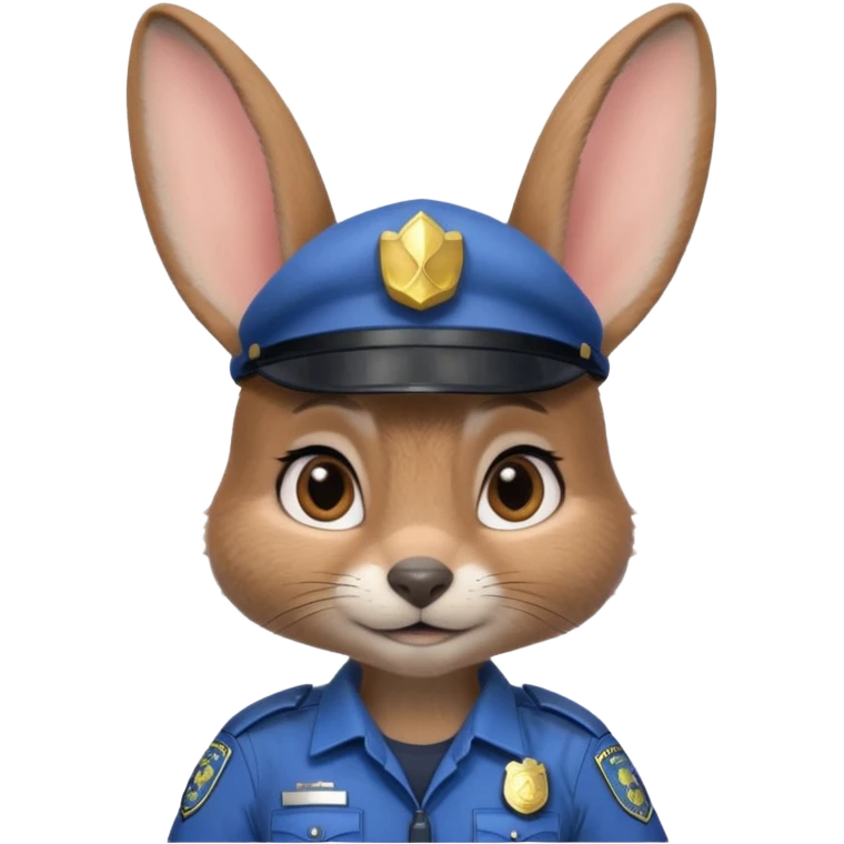 Judy Hopps (gray rabbit with a police suit, without a cap. big ears) from the Zootopia Disney movie emoji