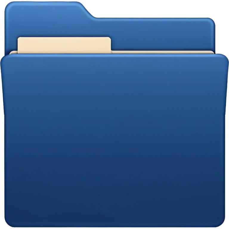 a dark blue file with blank name label on it emoji