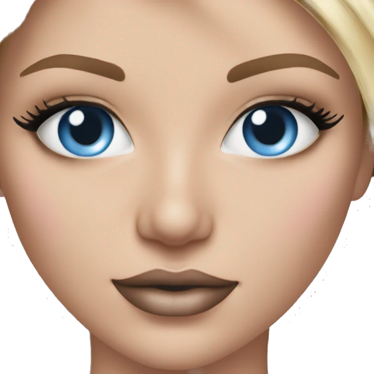 Realistic victoria secret model blonde blue eyes  emoji
