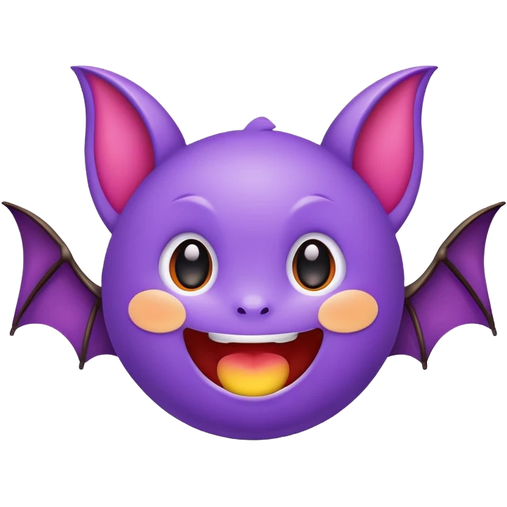 rainbow kawaii bat  emoji