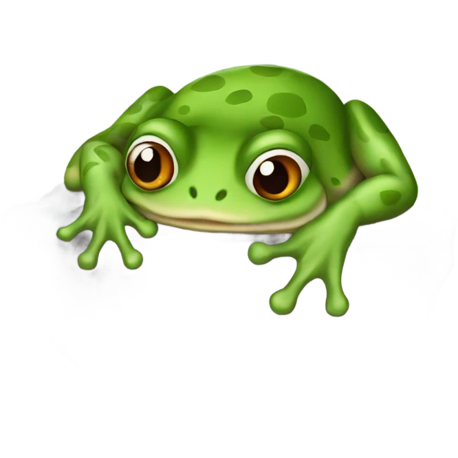 Bottom crack of frog emoji