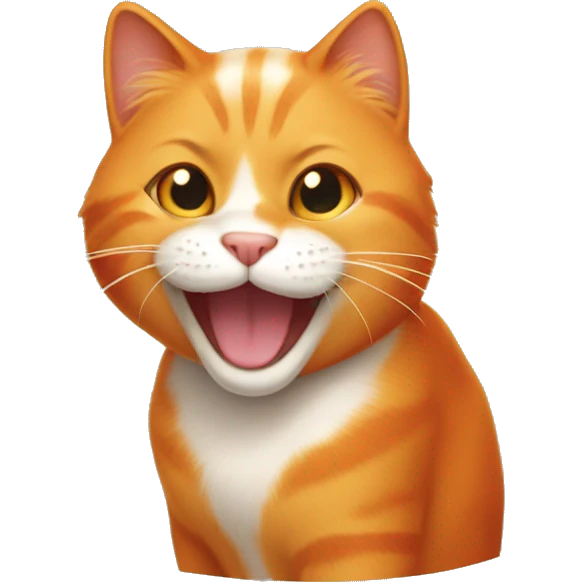 orange cat grinning emoji