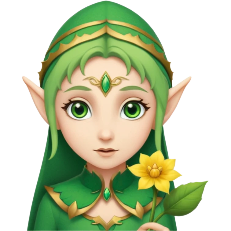 elf woth flower emoji