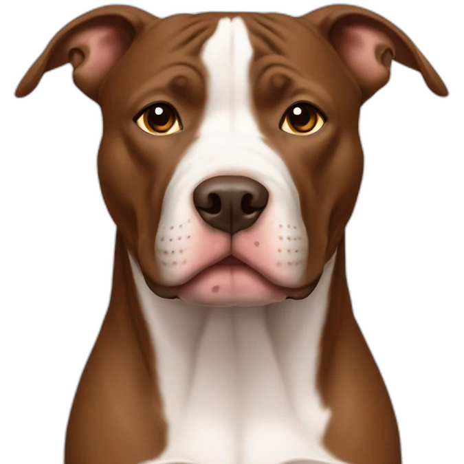 Brown Pitbull with no white  emoji