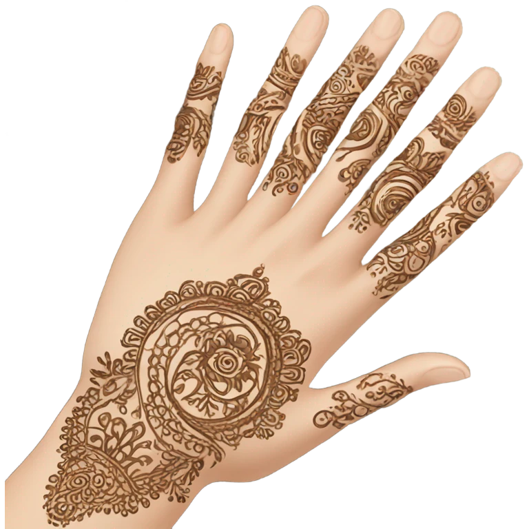 henna on hand emoji