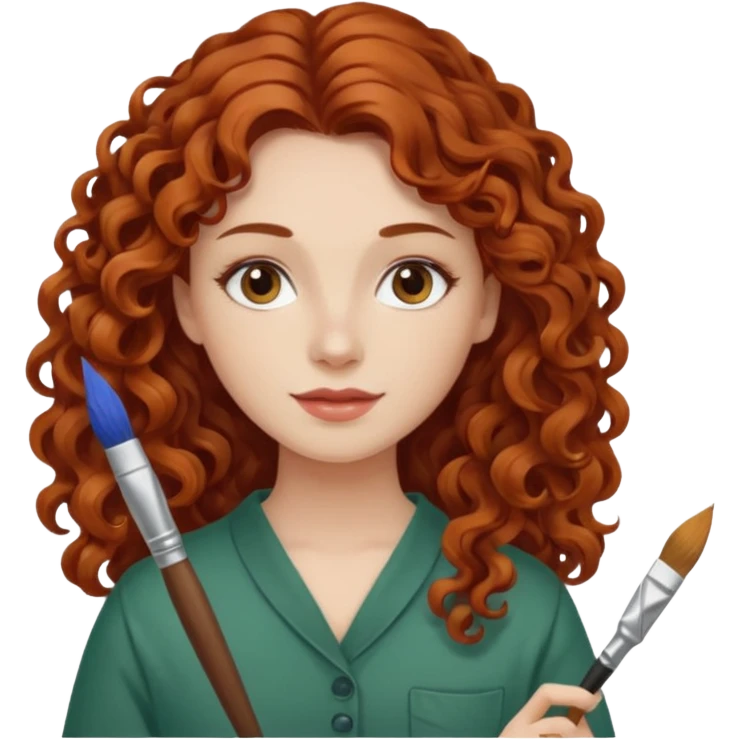 👩🏻‍🦱🎨🖌Ⓜ️ emoji