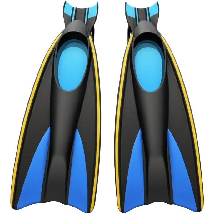 diving fins, black, simple emoji