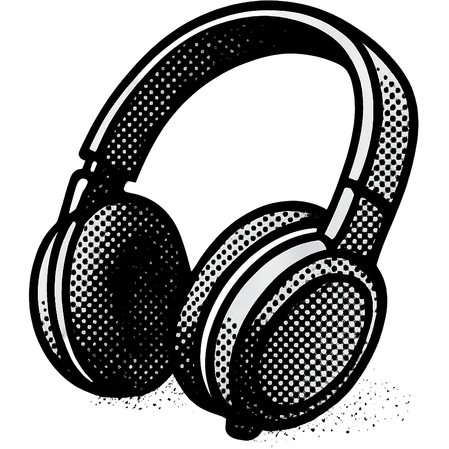 full-size headphones in a lying angle emoji