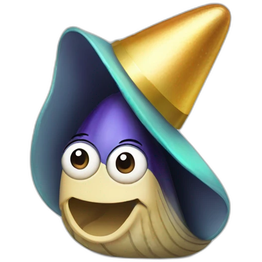 Mussel with a party hat emoji