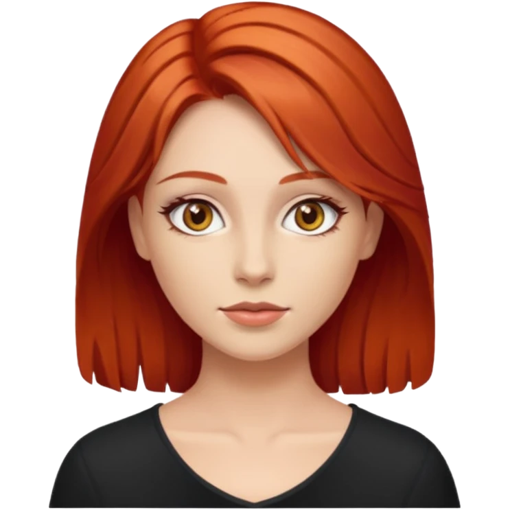 Westie with red hair and hazel eye woman emoji