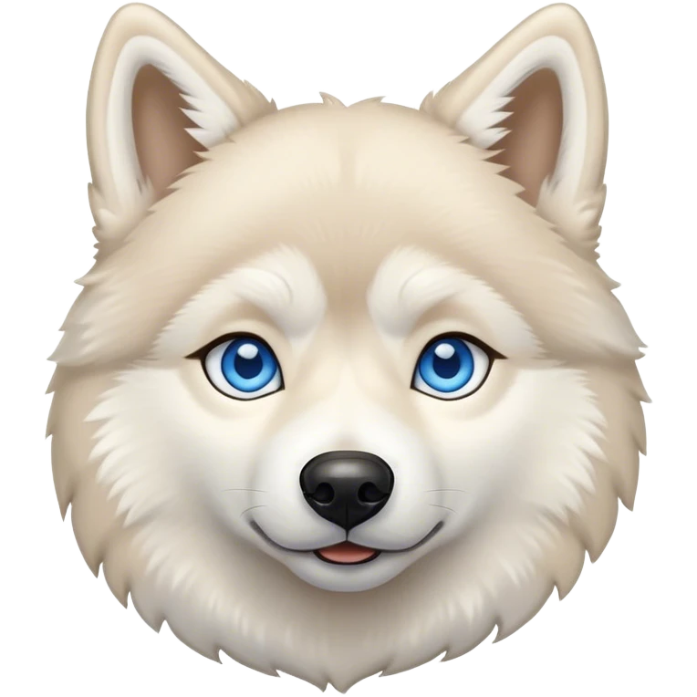 Beige Husky with Blue eyes emoji