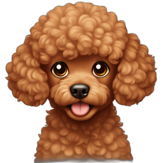 Red toy poodle crying emoji