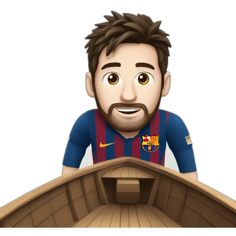 messi on a boat emoji