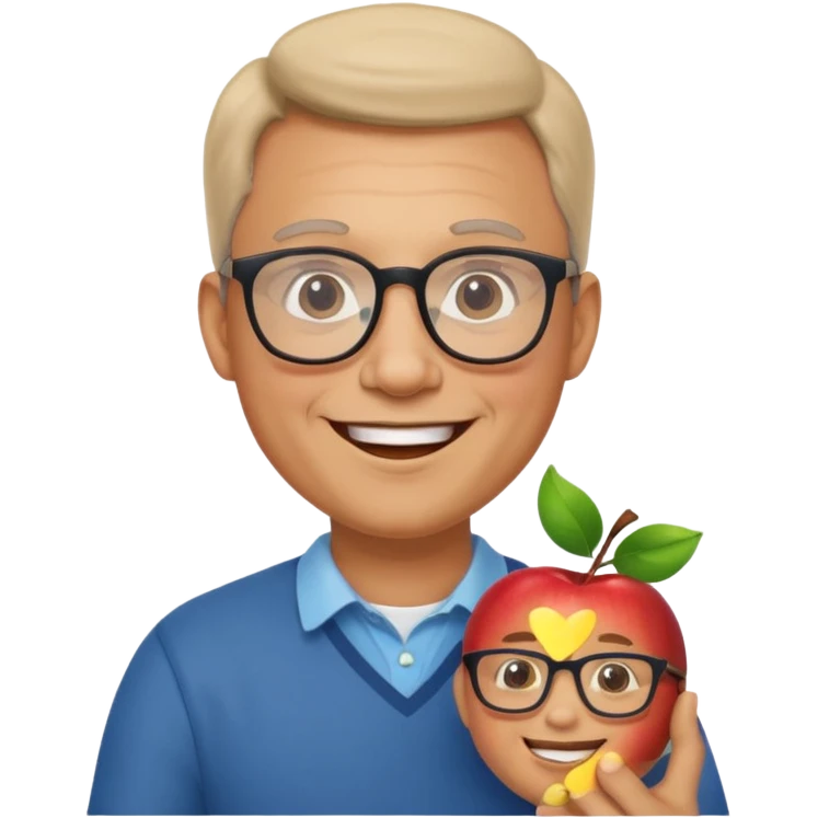happy dad, apple emoji style, happy family emoji