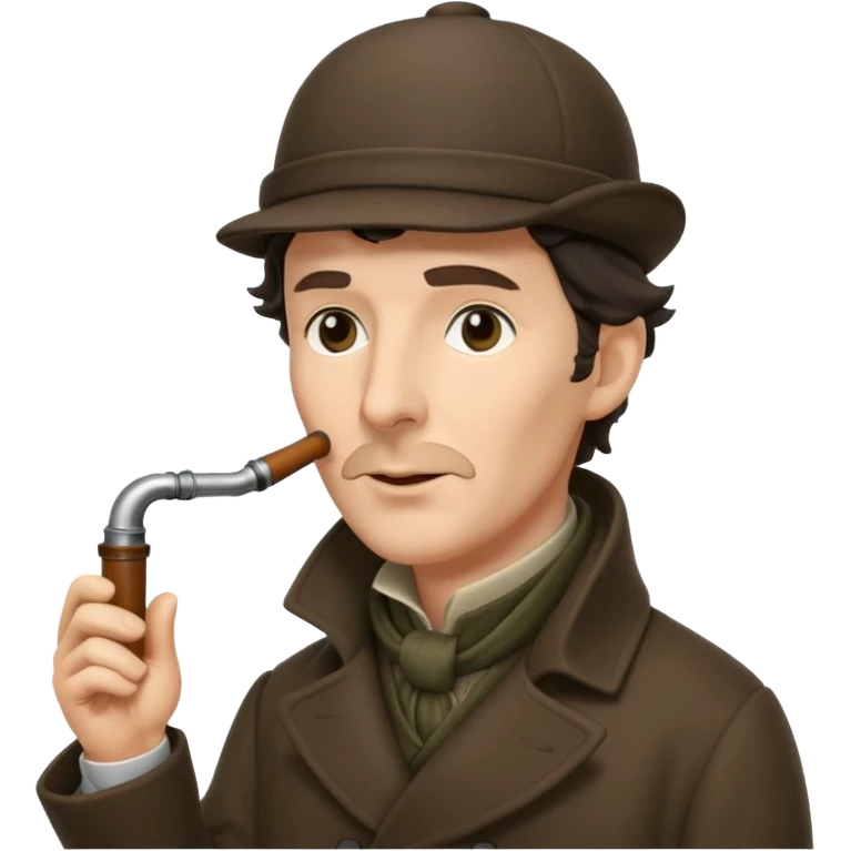 Sherlock Holmes with deerstalker hat emoji