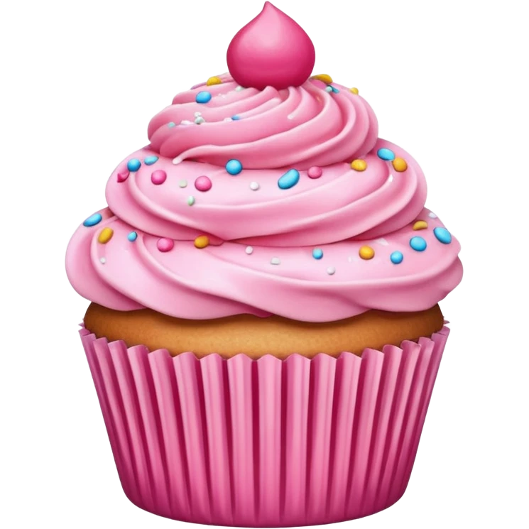 Cupcake with pink icing emoji
