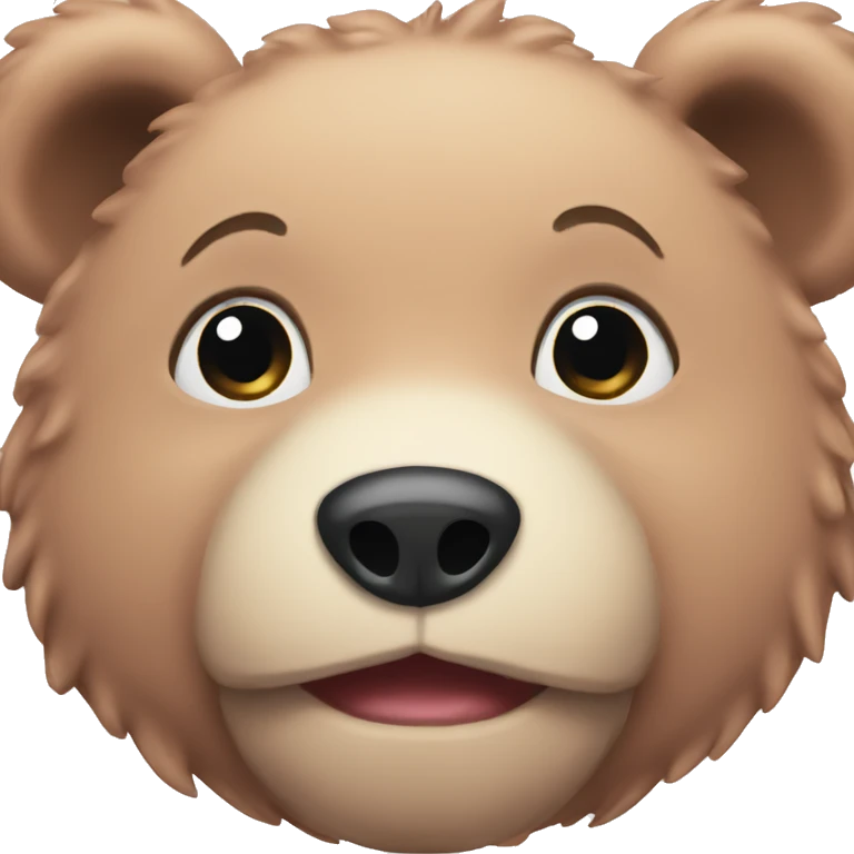 Blushing bear emoji