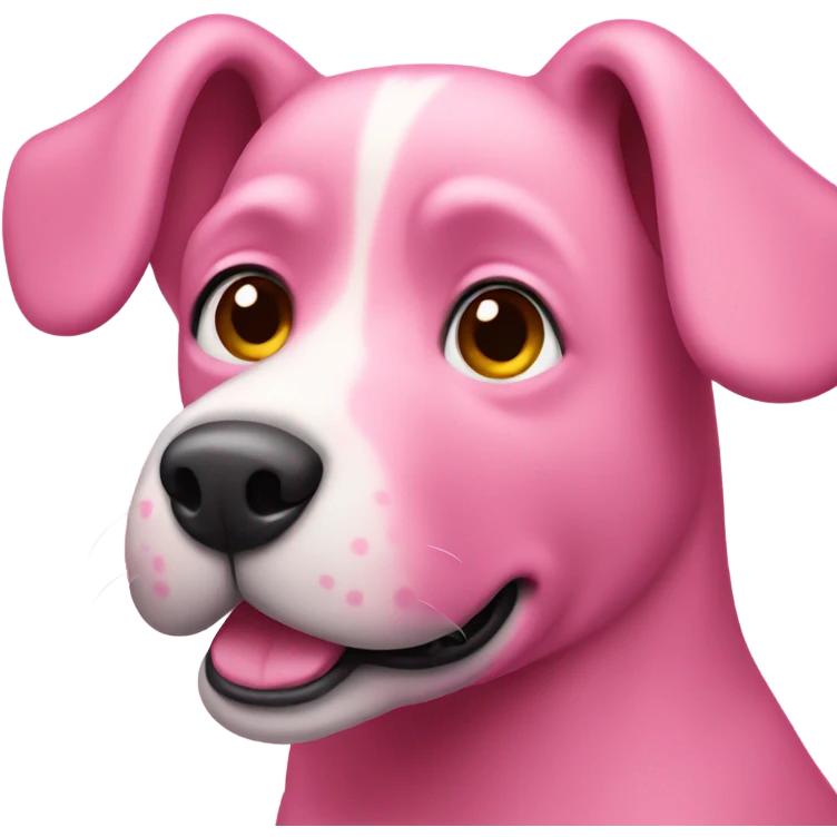 Pink dog emoji