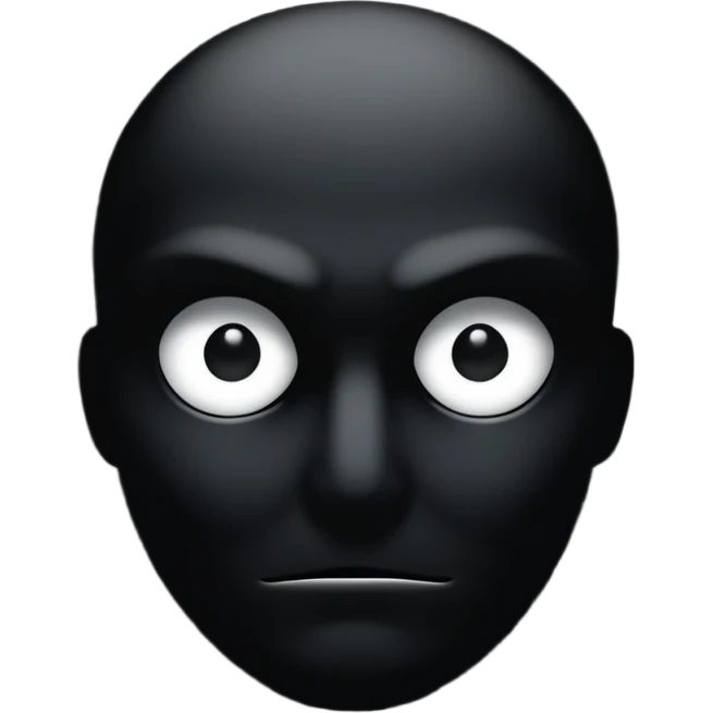 Shadow figure with white eyes  emoji
