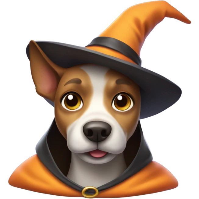 A witch dog  emoji