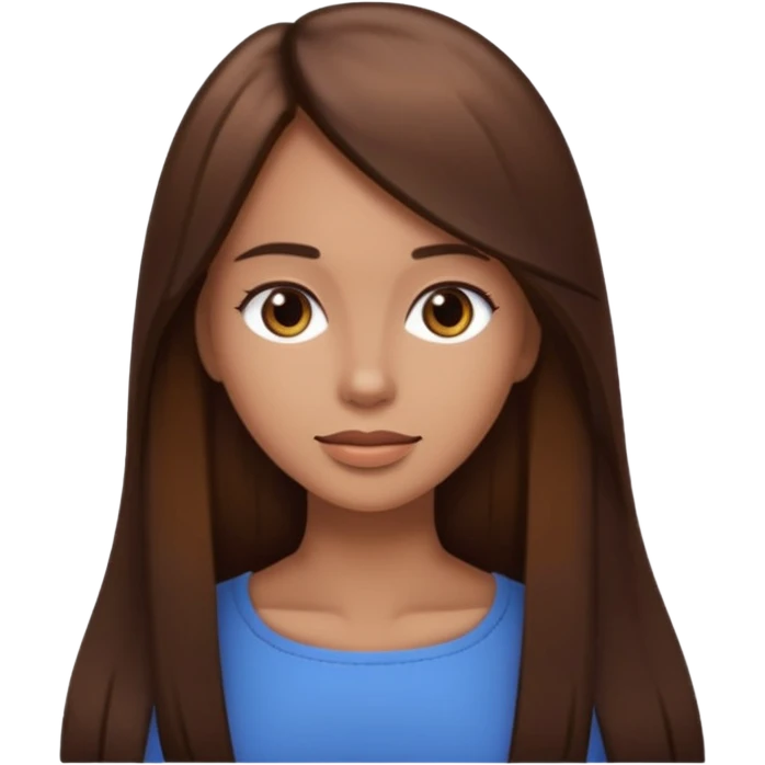 mujer alisando su cabello emoji