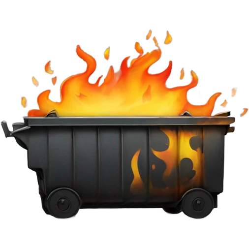 Dumpster fire emoji