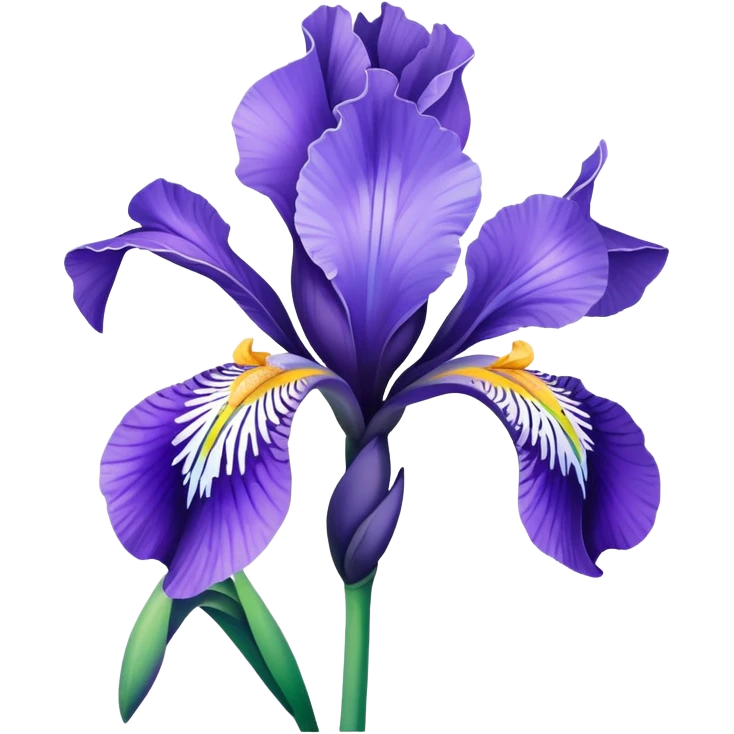 blue flag iris flower emoji