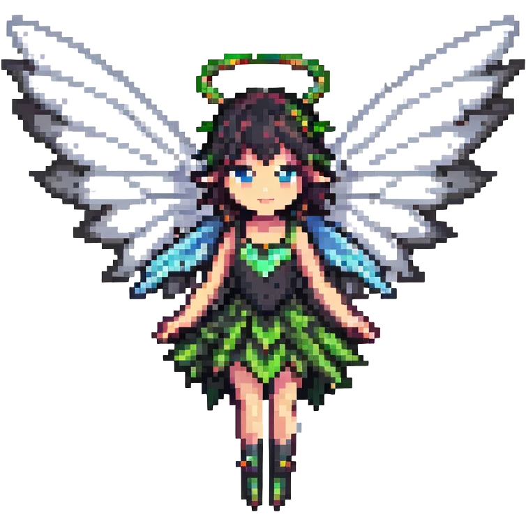 fairy with wings flying pose emoji