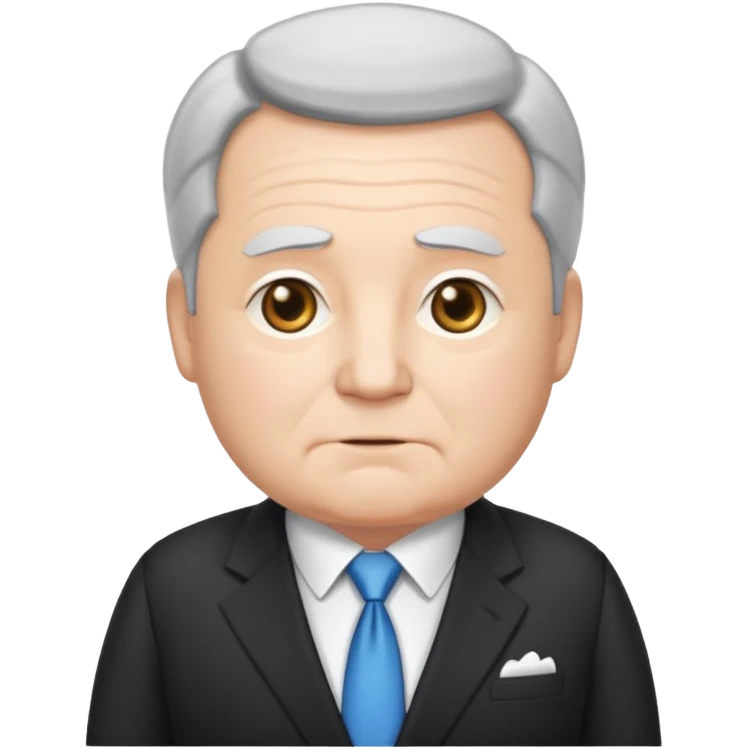 Chibi yaşlı ton ton bir emlak kralı adam emoji