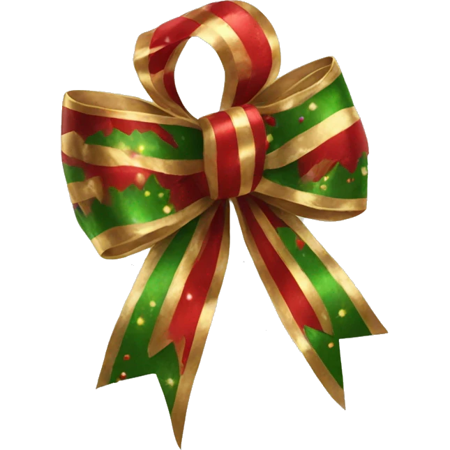 Christmas bow emoji