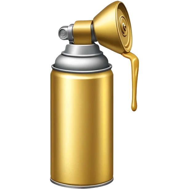 Gold spray paint can for graffiti emoji