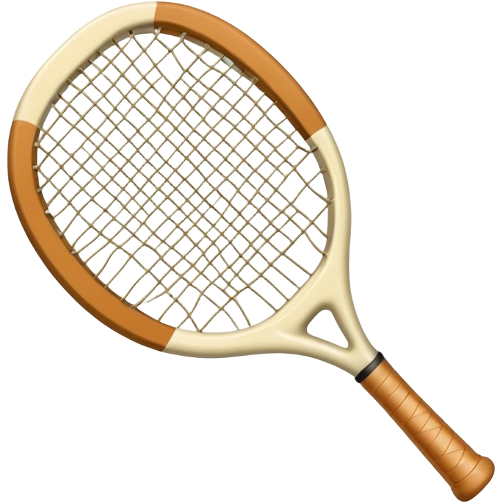 Cream raquetball and raquet emoji