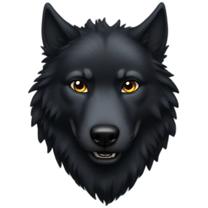 Black Dire Wolf emoji