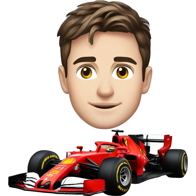 Charles Leclerc in a Ferrari  emoji