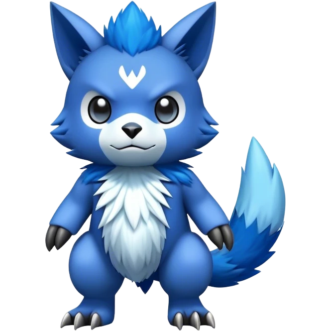 cute kawaii cool edgy futuristic Digimon-Fakemon-animal full body emoji