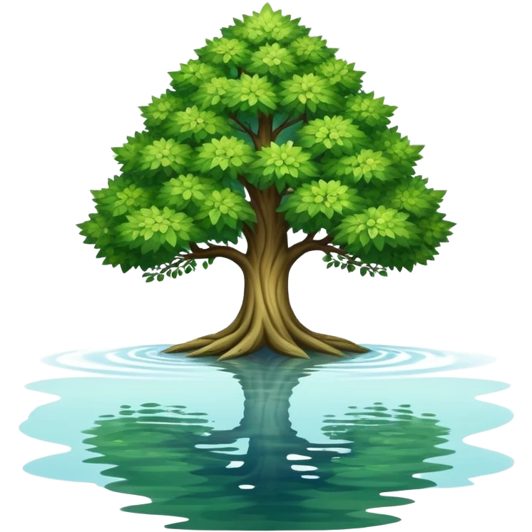 Wolrd tree on a lake emoji