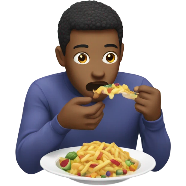 Gay man eating emoji