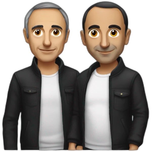 Eric Zemmour et son ami de couleur noir emoji
