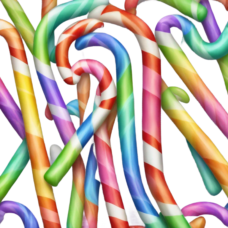 Rainbow candy cane  emoji