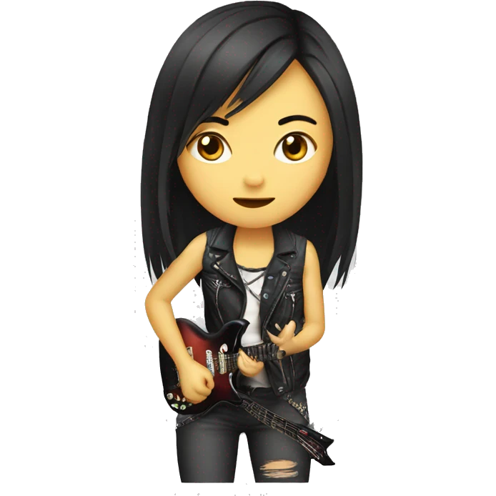 Rock girl Asian  emoji