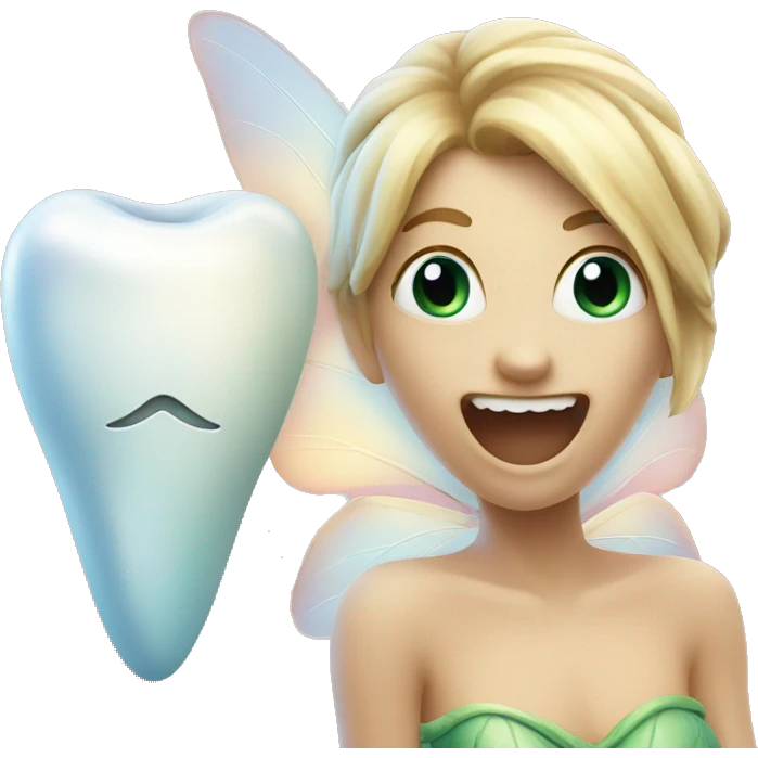 fairy next to a tooth emoji