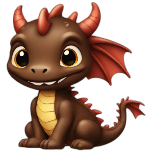 dragon cute chocolate emoji