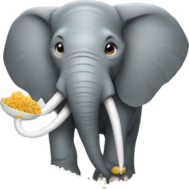 Elephant eating  emoji