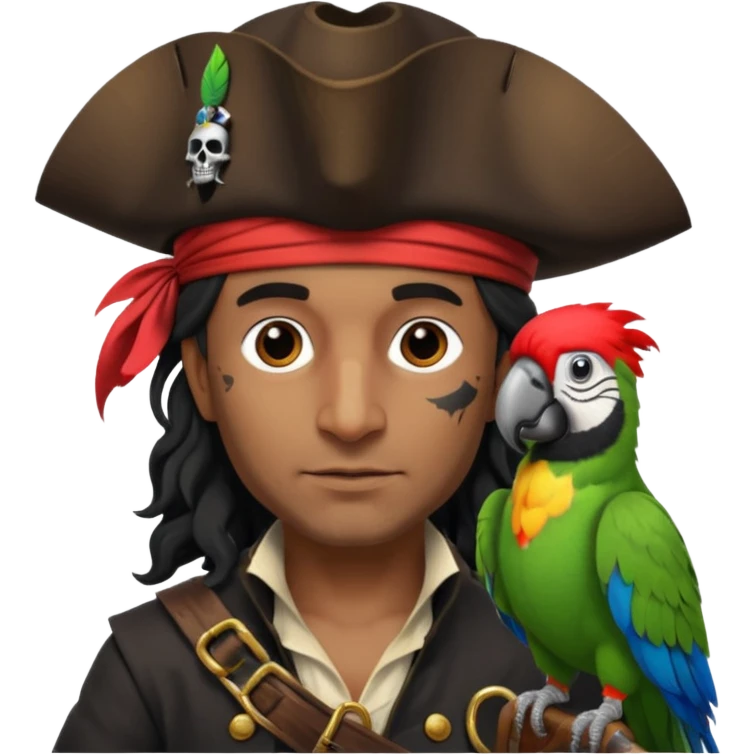 pirate and parrot emoji