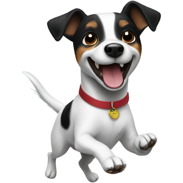 Black Jack Russell dancing emoji