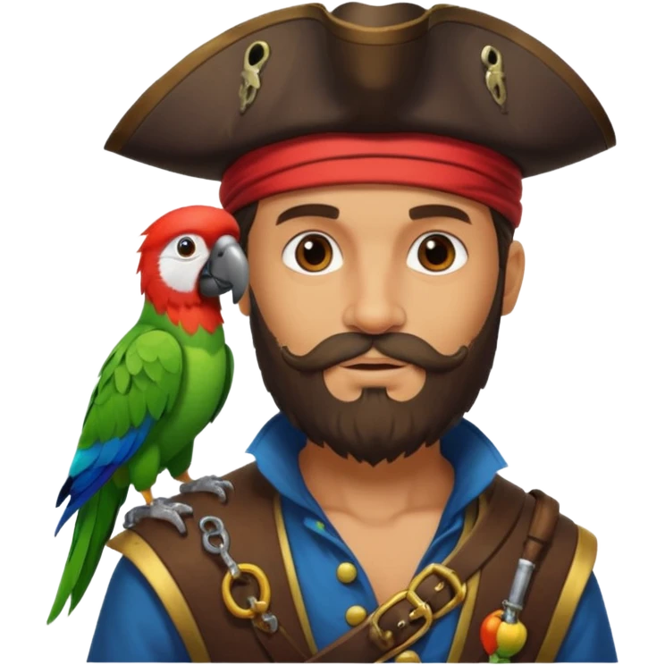 pirate and parrot emoji