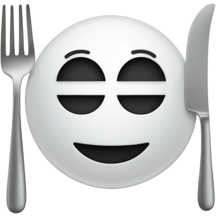 Smiley mit Besteck emoji